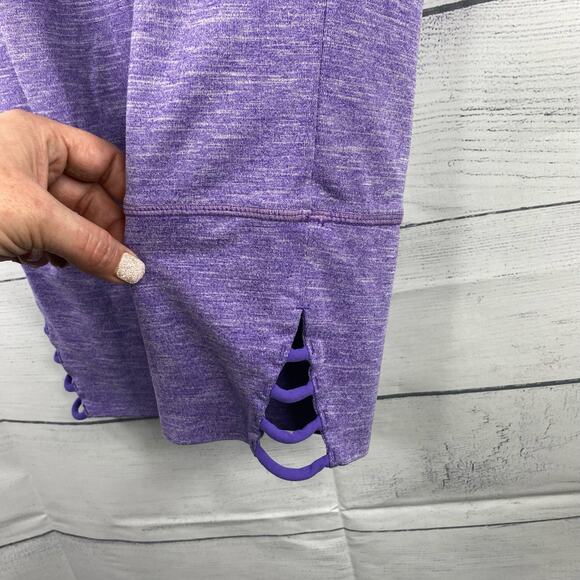 prAna Womens Tori Cutout Cropped Leggings Heathered Purple size Small - Picture 8 of 10
